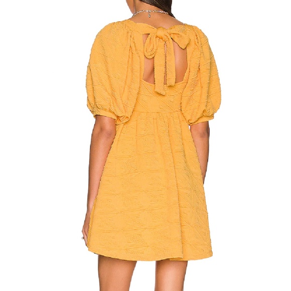 Free People Violet Mini Bubble Dress in Carrot Ginger - Picture 3 of 5